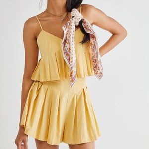 NWT LARGE Free People Yellow Miki Set